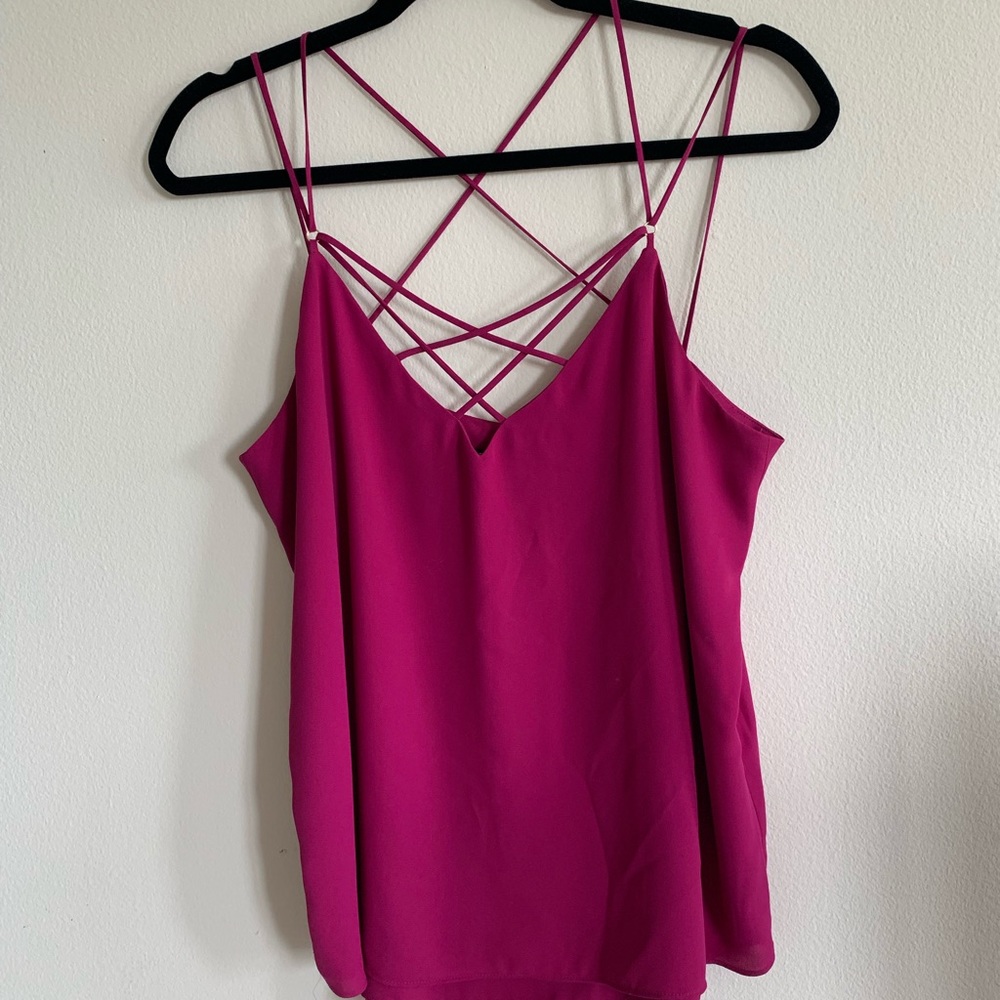 Express Magenta Strapy Top
